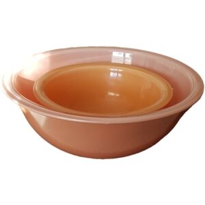 Pyrex Pink and Orange Mixing Bowls